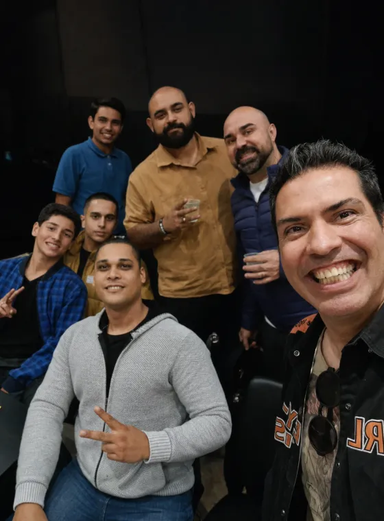 Participantes de uma turma com o Diogo